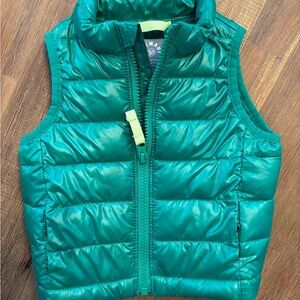 Primary Green Puffer Vest for Kids